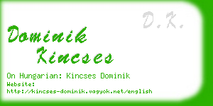 dominik kincses business card